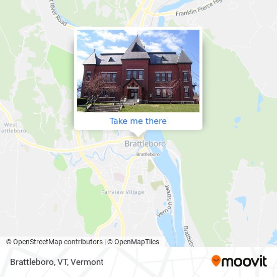 Mapa de Brattleboro, VT