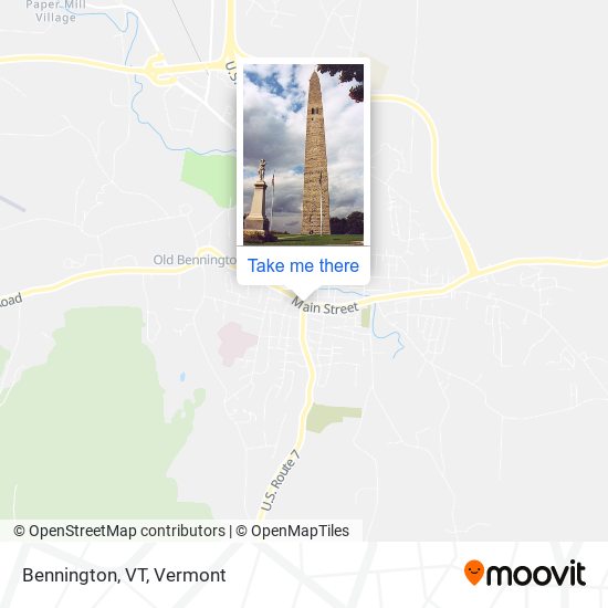 Mapa de Bennington, VT
