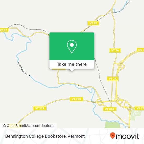 Bennington College Bookstore map