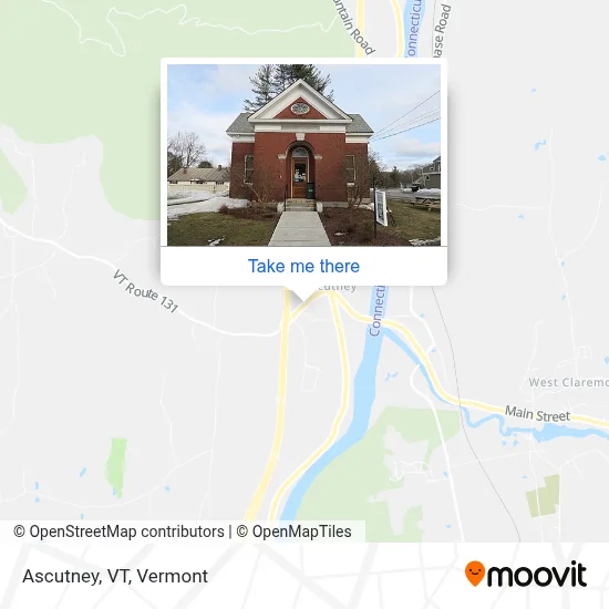 Ascutney, VT map