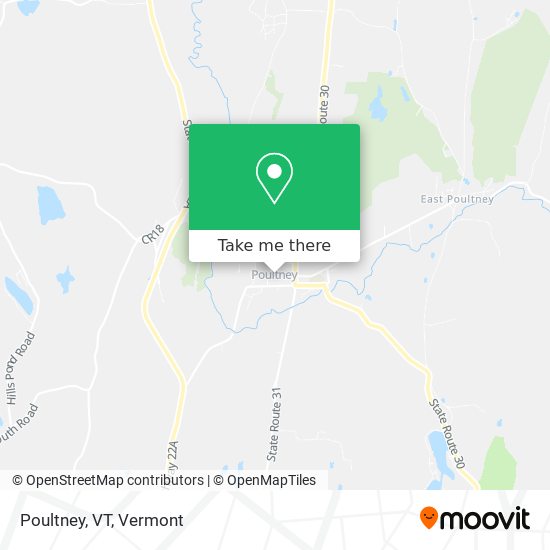 Mapa de Poultney, VT