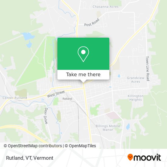 Mapa de Rutland, VT