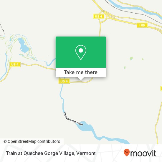 Train at Quechee Gorge Village map