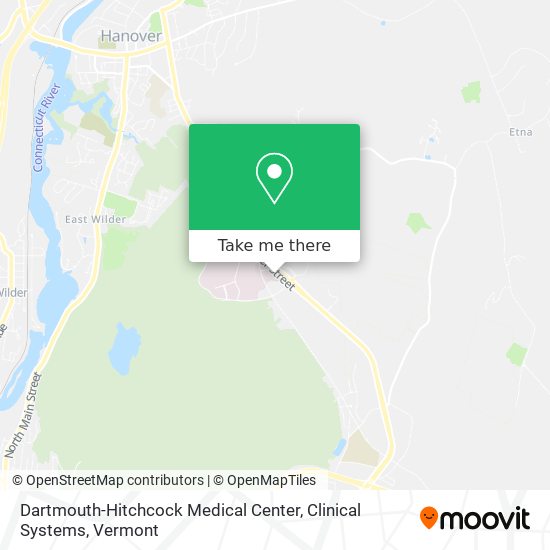 Dartmouth-Hitchcock Medical Center, Clinical Systems map