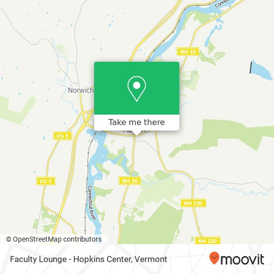 Mapa de Faculty Lounge - Hopkins Center