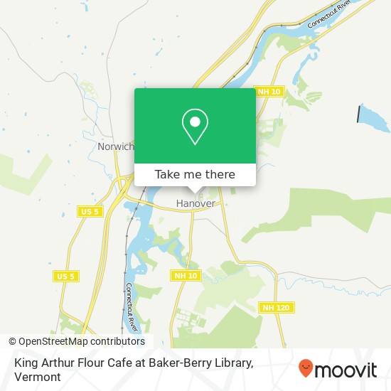 King Arthur Flour Cafe at Baker-Berry Library map