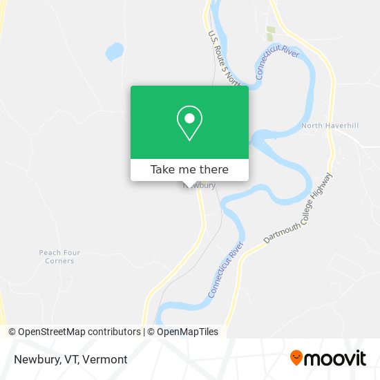 Mapa de Newbury, VT