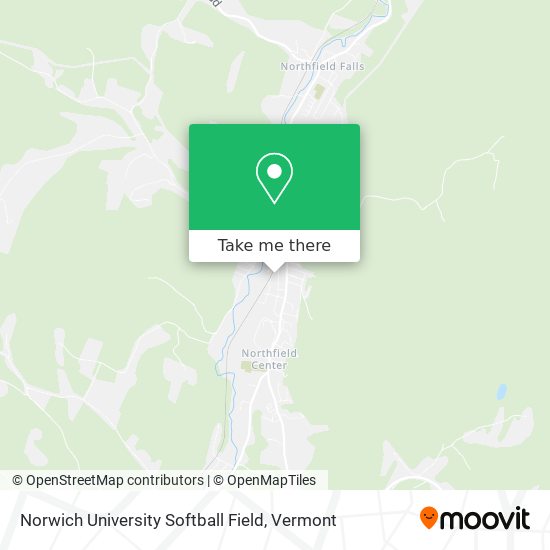 Norwich University Softball Field map