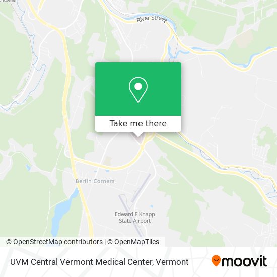 Mapa de UVM Central Vermont Medical Center