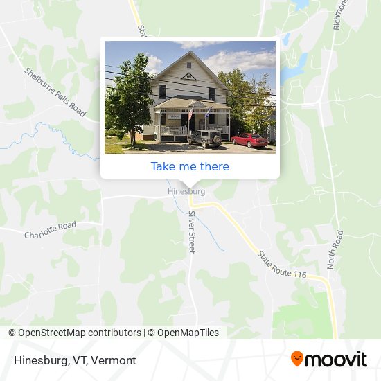 Hinesburg, VT map