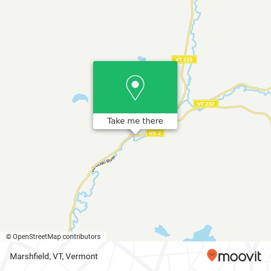 Mapa de Marshfield, VT