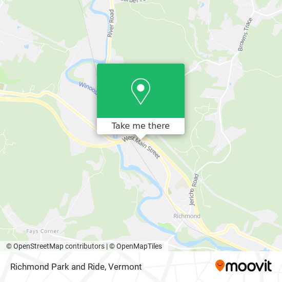Richmond Park and Ride map