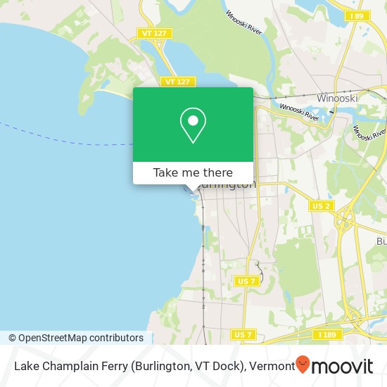 Lake Champlain Ferry (Burlington, VT Dock) map