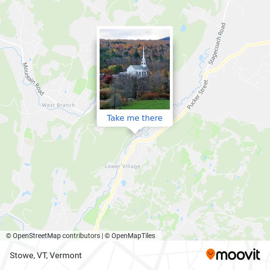 Mapa de Stowe, VT