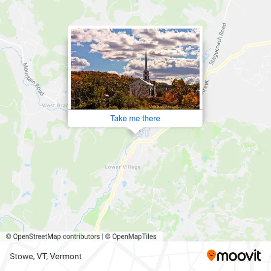 Stowe, VT map