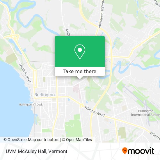 UVM McAuley Hall map