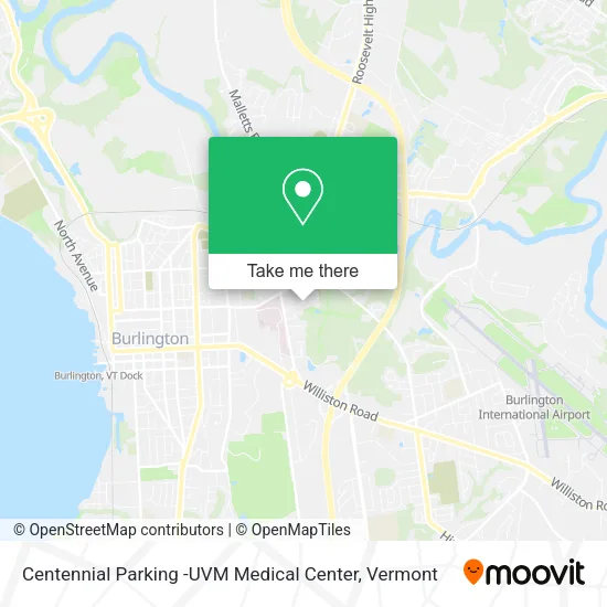 Mapa de Centennial Parking -UVM Medical Center