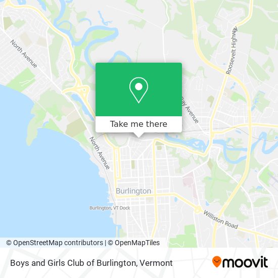 Mapa de Boys and Girls Club of Burlington