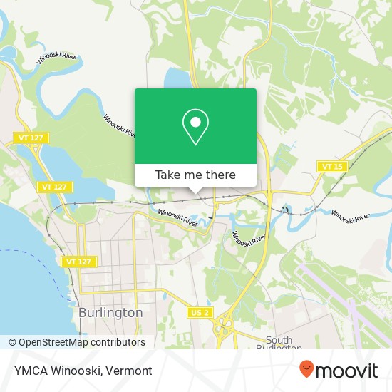 YMCA Winooski map