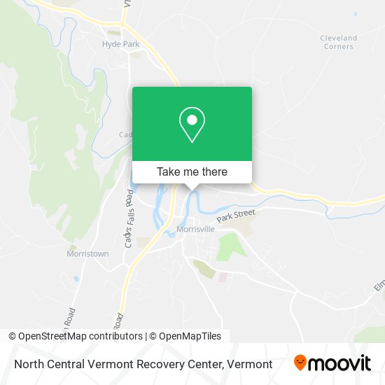 North Central Vermont Recovery Center map