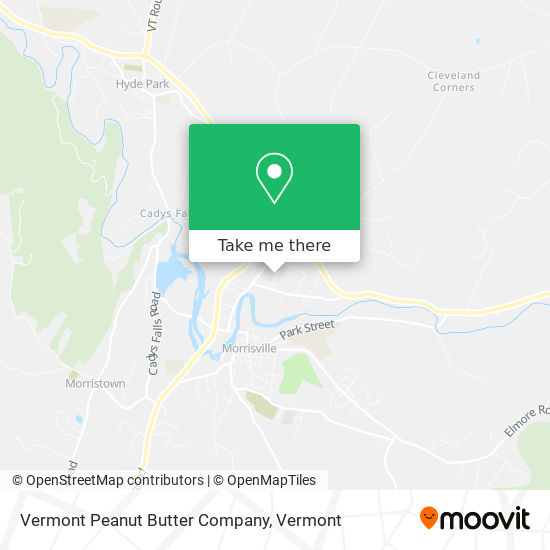 Mapa de Vermont Peanut Butter Company