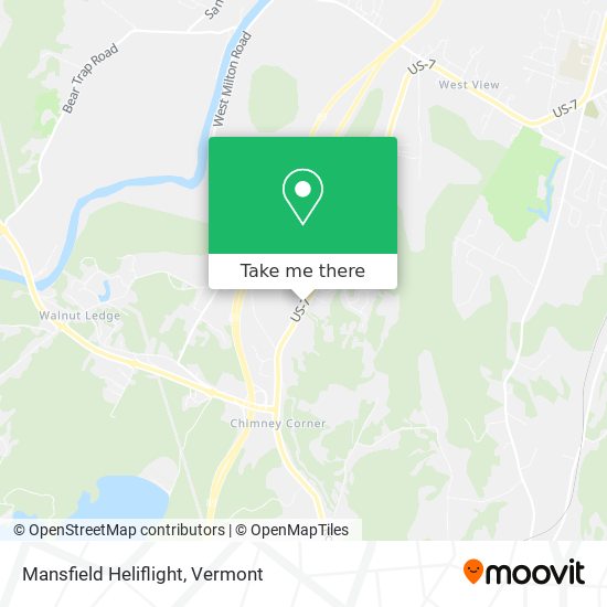 Mansfield Heliflight map
