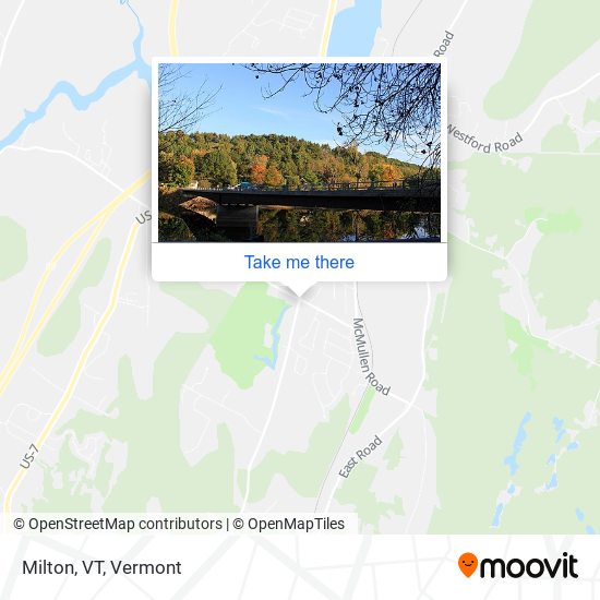Milton, VT map