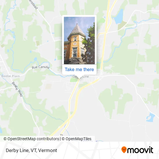 Derby Line, VT map