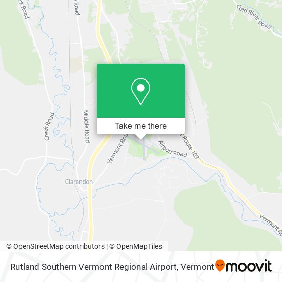 Rutland Southern Vermont Regional Airport map