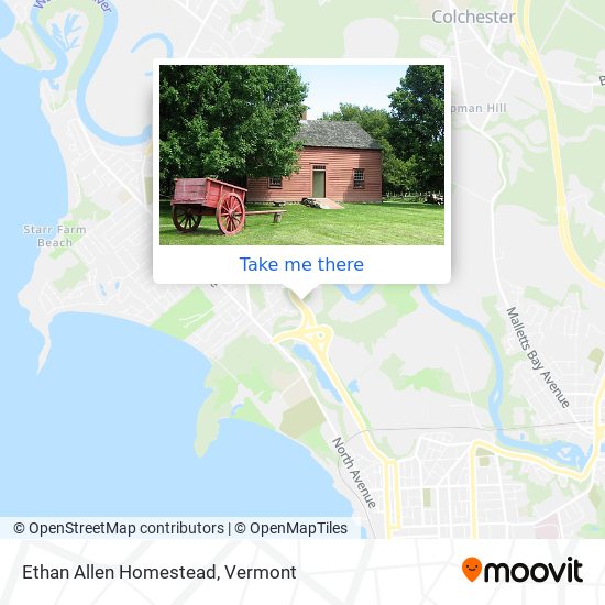 Mapa de Ethan Allen Homestead