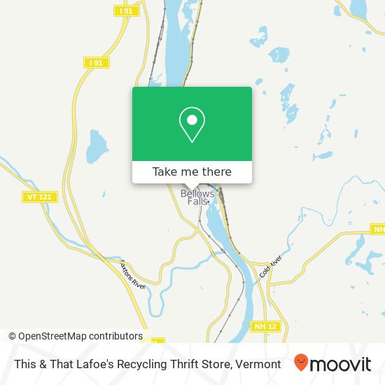 Mapa de This & That Lafoe's Recycling Thrift Store, 31 Rockingham St Bellows Falls, VT 05101