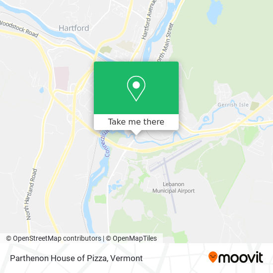 Parthenon House of Pizza map