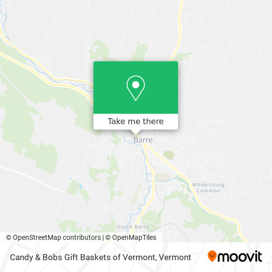 Candy & Bobs Gift Baskets of Vermont map