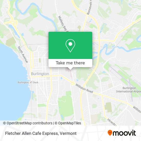 Mapa de Fletcher Allen Cafe Express