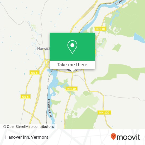 Mapa de Hanover Inn