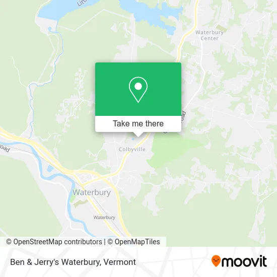 Ben & Jerry's Waterbury map