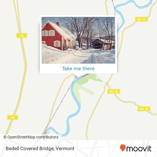 Bedell Covered Bridge map