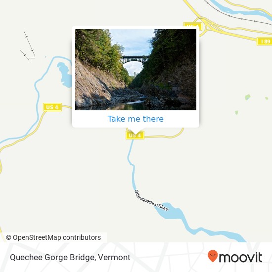 Quechee Gorge Bridge map