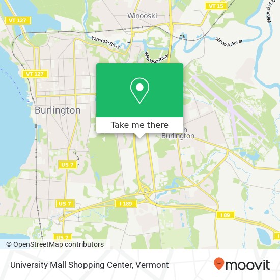 Mapa de University Mall Shopping Center