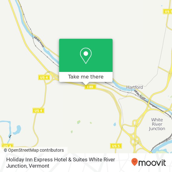 Mapa de Holiday Inn Express Hotel & Suites White River Junction