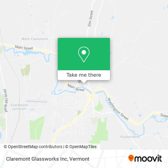 Claremont Glassworks Inc map