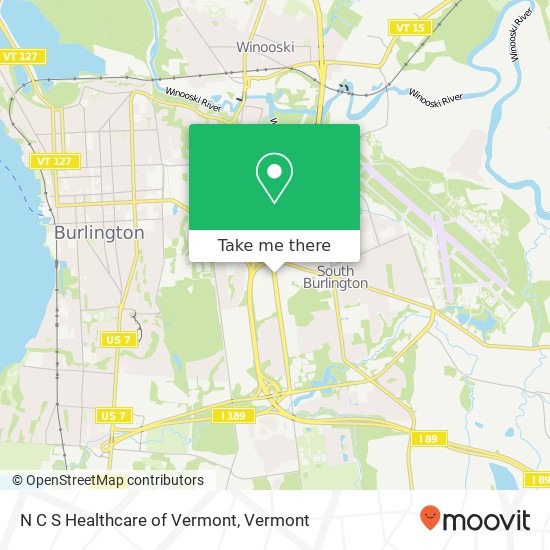 Mapa de N C S Healthcare of Vermont