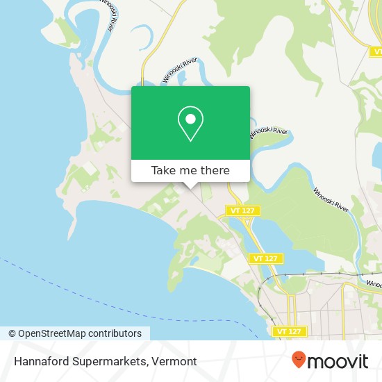 Mapa de Hannaford Supermarkets