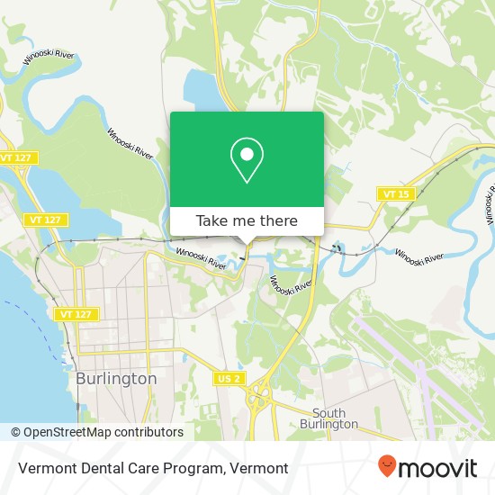 Vermont Dental Care Program map