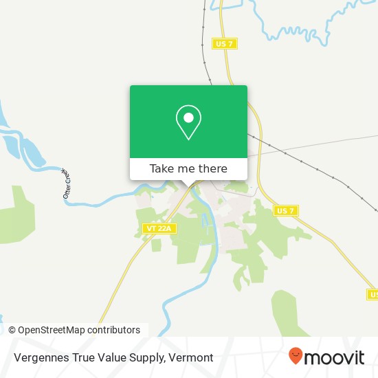 Vergennes True Value Supply map