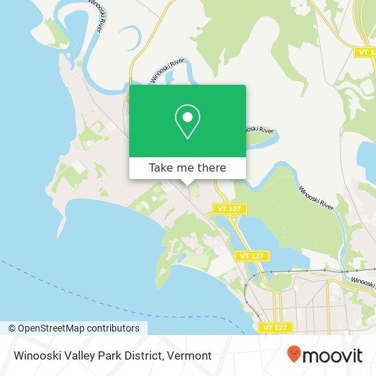 Winooski Valley Park District map