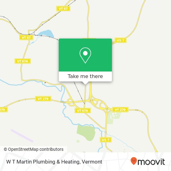 W T Martin Plumbing & Heating map