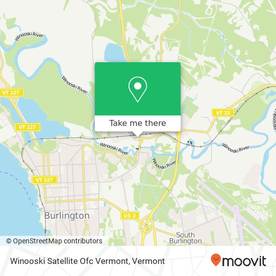 Mapa de Winooski Satellite Ofc Vermont