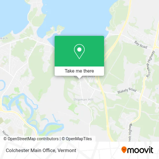 Colchester Main Office map