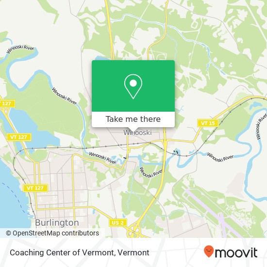 Coaching Center of Vermont map